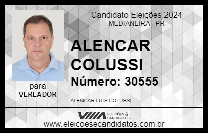 Candidato ALENCAR COLUSSI 2024 - MEDIANEIRA - Eleições