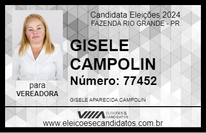 Candidato GISELE CAMPOLIN 2024 - FAZENDA RIO GRANDE - Eleições