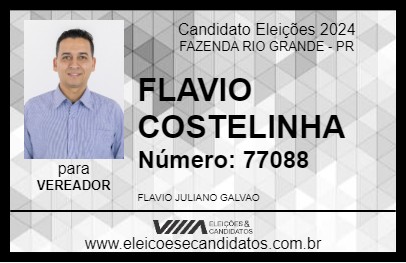 Candidato FLAVIO COSTELINHA 2024 - FAZENDA RIO GRANDE - Eleições