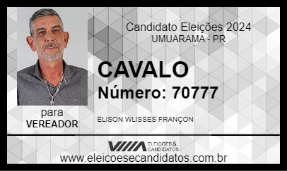 Candidato CAVALO 2024 - UMUARAMA - Eleições