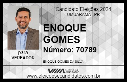 Candidato ENOQUE GOMES 2024 - UMUARAMA - Eleições