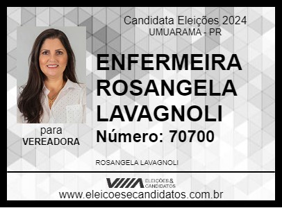 Candidato ENFERMEIRA ROSANGELA 2024 - UMUARAMA - Eleições