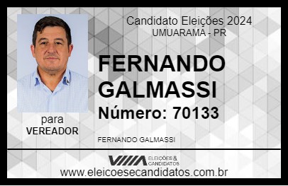 Candidato FERNANDO GALMASSI 2024 - UMUARAMA - Eleições