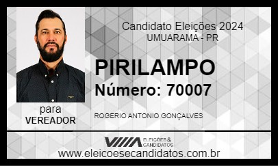 Candidato PIRILAMPO 2024 - UMUARAMA - Eleições