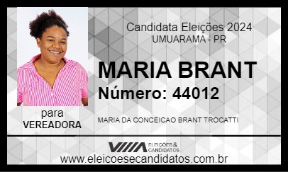 Candidato MARIA BRANT 2024 - UMUARAMA - Eleições