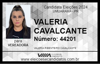 Candidato VALERIA CAVALCANTE 2024 - UMUARAMA - Eleições