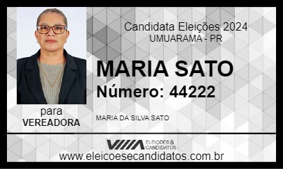 Candidato MARIA SATO 2024 - UMUARAMA - Eleições