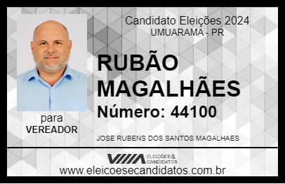 Candidato RUBÃO MAGALHÃES 2024 - UMUARAMA - Eleições