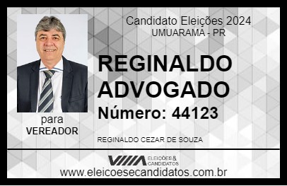 Candidato REGINALDO ADVOGADO 2024 - UMUARAMA - Eleições