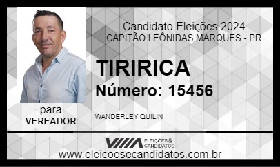 Candidato TIRIRICA 2024 - CAPITÃO LEÔNIDAS MARQUES - Eleições