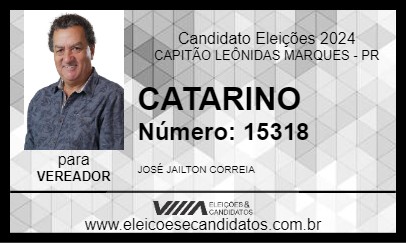 Candidato CATARINO 2024 - CAPITÃO LEÔNIDAS MARQUES - Eleições