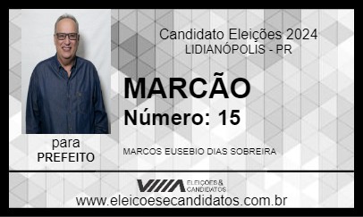 Candidato MARCÃO 2024 - LIDIANÓPOLIS - Eleições