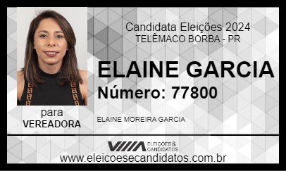 Candidato ELAINE GARCIA 2024 - TELÊMACO BORBA - Eleições