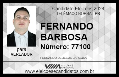 Candidato FERNANDO BARBOSA 2024 - TELÊMACO BORBA - Eleições