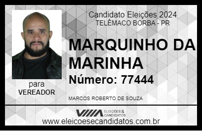 Candidato MARQUINHO DA MARINHA 2024 - TELÊMACO BORBA - Eleições