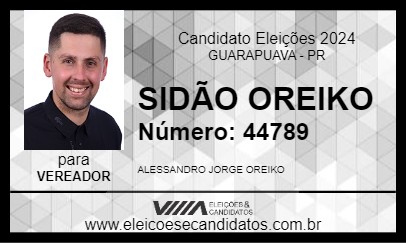 Candidato SIDÃO OREIKO 2024 - GUARAPUAVA - Eleições