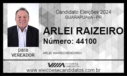 Candidato ARLEI RAIZEIRO 2024 - GUARAPUAVA - Eleições