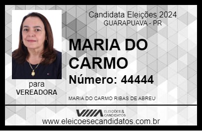 Candidato MARIA DO CARMO 2024 - GUARAPUAVA - Eleições