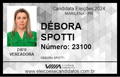 Candidato DÉBORA SPOTTI 2024 - MARILENA - Eleições