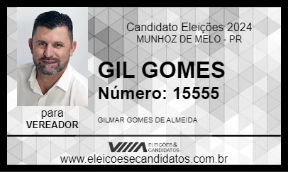 Candidato GIL GOMES 2024 - MUNHOZ DE MELO - Eleições