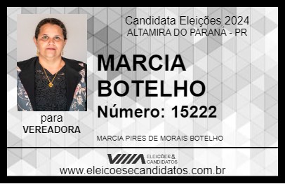 Candidato MARCIA BOTELHO 2024 - ALTAMIRA DO PARANÁ - Eleições