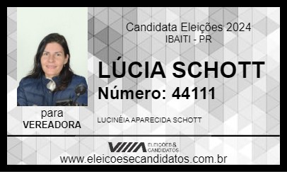 Candidato LÚCIA SCHOTT 2024 - IBAITI - Eleições