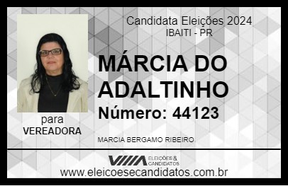 Candidato MÁRCIA DO ADALTINHO 2024 - IBAITI - Eleições