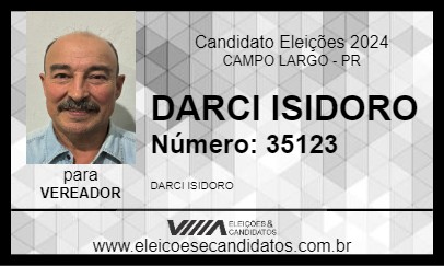 Candidato DARCI ISIDORO 2024 - CAMPO LARGO - Eleições