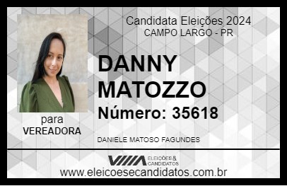 Candidato DANNY MATOZZO 2024 - CAMPO LARGO - Eleições