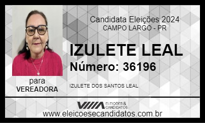 Candidato ISOLETE LEAL 2024 - CAMPO LARGO - Eleições