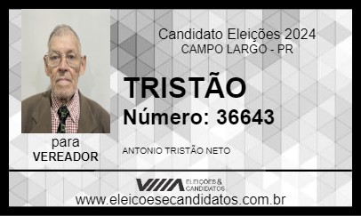 Candidato TRISTÃO 2024 - CAMPO LARGO - Eleições