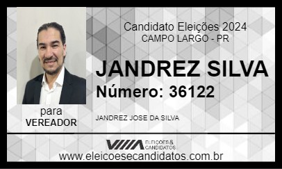 Candidato JANDREZ SILVA 2024 - CAMPO LARGO - Eleições