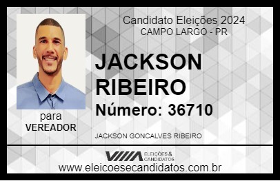 Candidato JACKSON RIBEIRO 2024 - CAMPO LARGO - Eleições