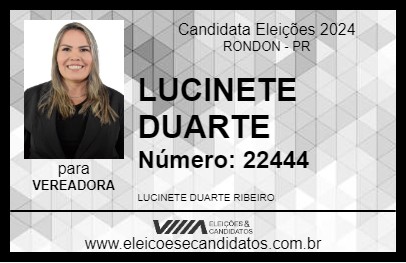 Candidato LUCINETE DUARTE 2024 - RONDON - Eleições