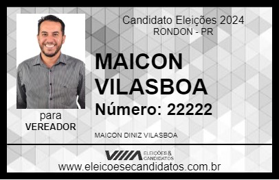 Candidato MAICON VILASBOA 2024 - RONDON - Eleições