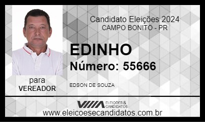 Candidato EDINHO 2024 - CAMPO BONITO - Eleições