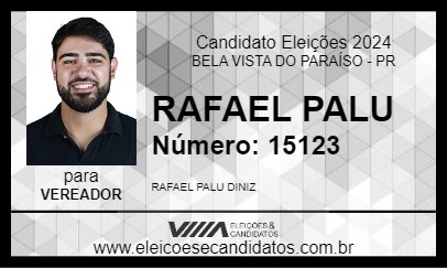 Candidato RAFAEL PALU 2024 - BELA VISTA DO PARAÍSO - Eleições