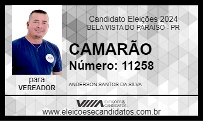 Candidato CAMARÃO 2024 - BELA VISTA DO PARAÍSO - Eleições