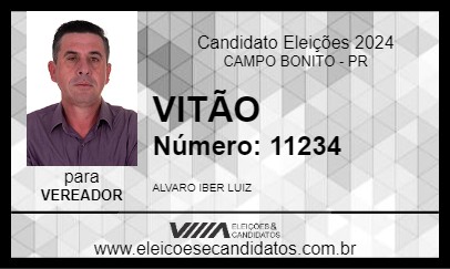 Candidato VITÃO 2024 - CAMPO BONITO - Eleições