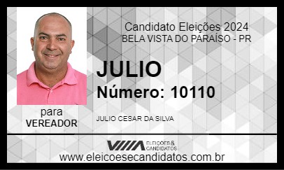 Candidato JULIO 2024 - BELA VISTA DO PARAÍSO - Eleições