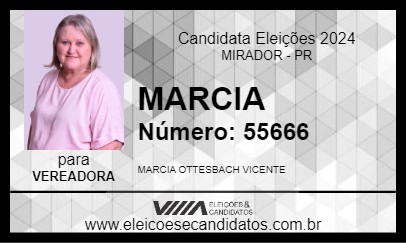 Candidato MARCIA 2024 - MIRADOR - Eleições