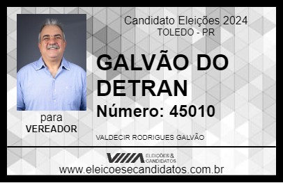 Candidato GALVÃO 2024 - TOLEDO - Eleições