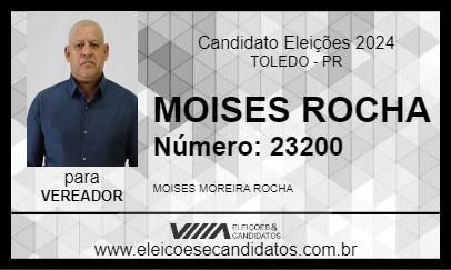 Candidato MOISES ROCHA 2024 - TOLEDO - Eleições