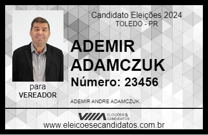 Candidato ADEMIR ADAMCZUK 2024 - TOLEDO - Eleições