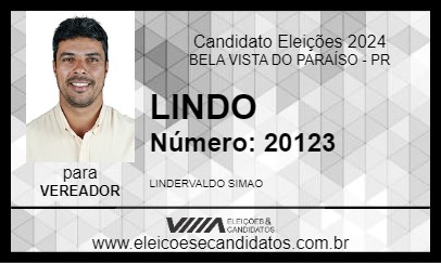 Candidato LINDO 2024 - BELA VISTA DO PARAÍSO - Eleições