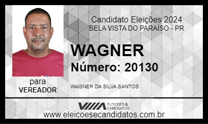 Candidato WAGNER 2024 - BELA VISTA DO PARAÍSO - Eleições