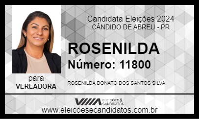 Candidato ROSENILDA 2024 - CÂNDIDO DE ABREU - Eleições