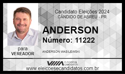 Candidato ANDERSON 2024 - CÂNDIDO DE ABREU - Eleições