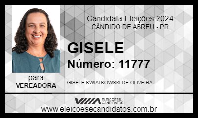 Candidato GISELE 2024 - CÂNDIDO DE ABREU - Eleições