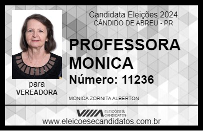 Candidato PROFESSORA MONICA 2024 - CÂNDIDO DE ABREU - Eleições